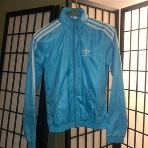 Adidas Retro Sky Blue  Windbreaker - Great Condition